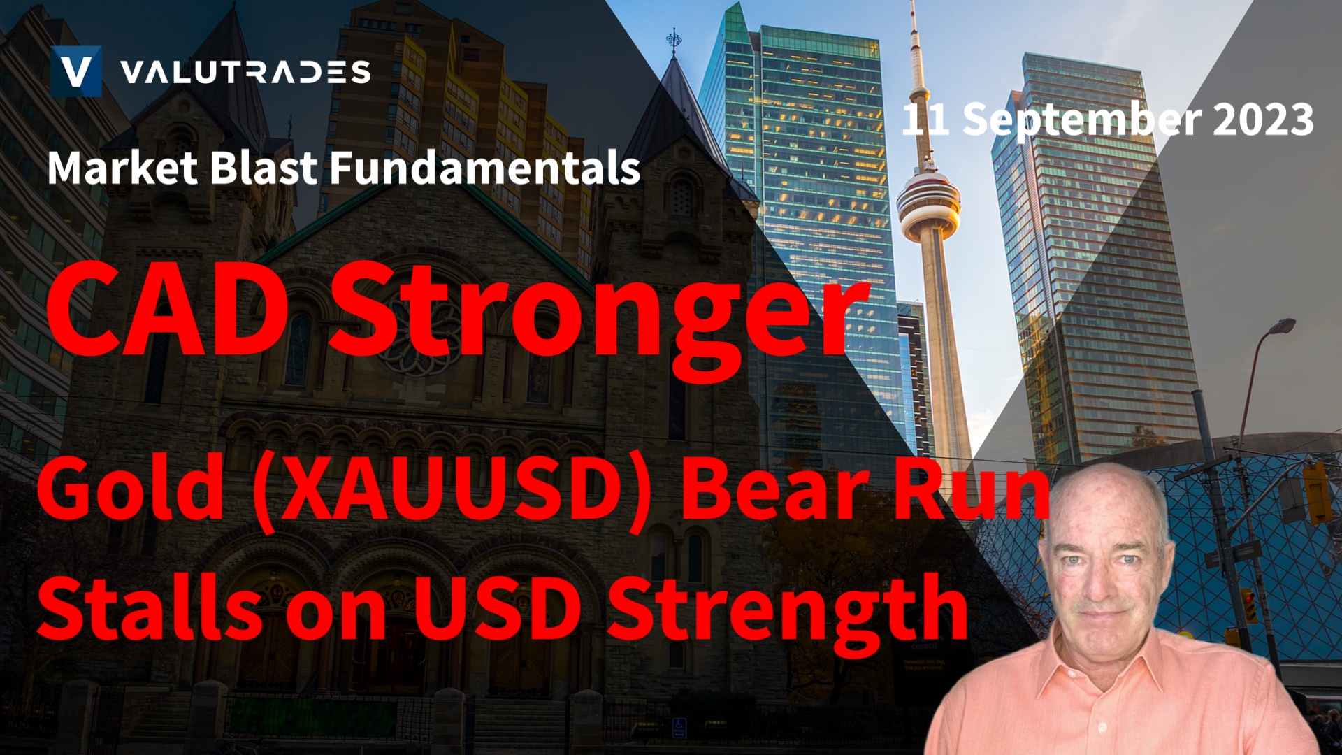 CAD Stronger.  Gold (XAUUSD) Bear Run Stalls on Weaker USD.  JPY Opens with a Gap.